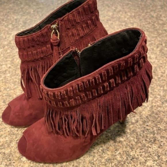 Designer!  Rebecca Minkoff Leather Bootie Heels Size 9 - Picture 2 of 8